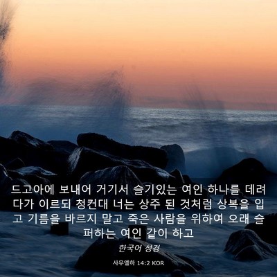 Picture 03 - 사무엘하 14:2 KOR - 드고아에 보내어 거기서 슬기있는 - Bible Verse Picture