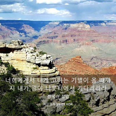Picture 03 - 사무엘하 15:28 KOR - 너희에게서 내게 고하는 기별이 올 - Bible Verse Picture