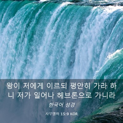 Picture 03 - 사무엘하 15:9 KOR - 왕이 저에게 이르되 평안히 가라 - Bible Verse Picture