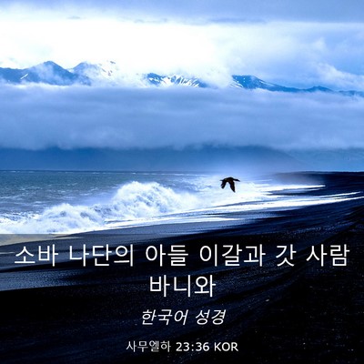 Picture 03 - 사무엘하 23:36 KOR - 소바 나단의 아들 이갈과 갓 사람 - Bible Verse Picture
