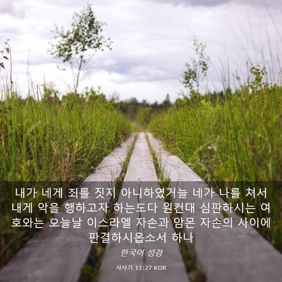Picture 03 - 사사기 11:27 KOR - 내가 네게 죄를 짓지 아니하였거늘 - Bible Verse Picture