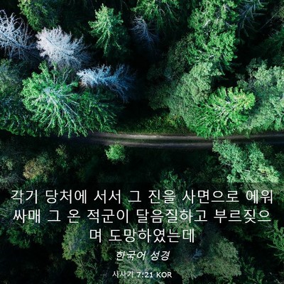 Picture 03 - 사사기 7:21 KOR - 각기 당처에 서서 그 진을 사면으로 - Bible Verse Picture