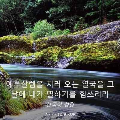 Picture 03 - 스가랴 12:9 KOR - 예루살렘을 치러 오는 열국을 그날에 - Bible Verse Picture