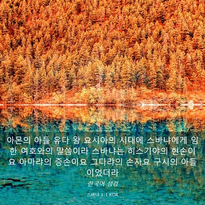 Picture 03 - 스바냐 1:1 KOR - 아몬의 아들 유다 왕 요시아의 - Bible Verse Picture