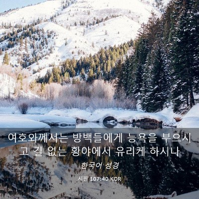 Picture 03 - 시편 107:40 KOR - 여호와께서는 방백들에게 능욕을 - Bible Verse Picture