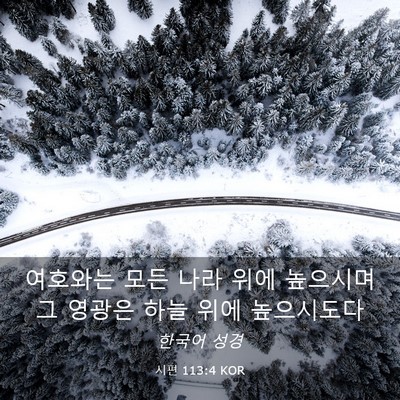 Picture 03 - 시편 113:4 KOR - 여호와는 모든 나라 위에 높으시며 - Bible Verse Picture
