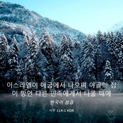 Picture 03 - 시편 114:1 KOR - 이스라엘이 애굽에서 나오며 야곱의 - Bible Verse Picture