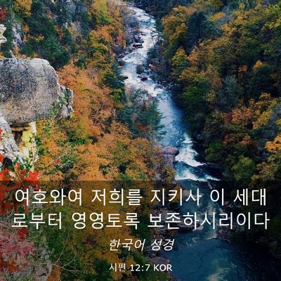 Picture 03 - 시편 12:7 KOR - 여호와여 저희를 지키사 이 - Bible Verse Picture