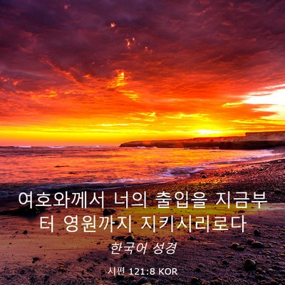 Picture 03 - 시편 121:8 KOR - 여호와께서 너의 출입을 지금부터 - Bible Verse Picture