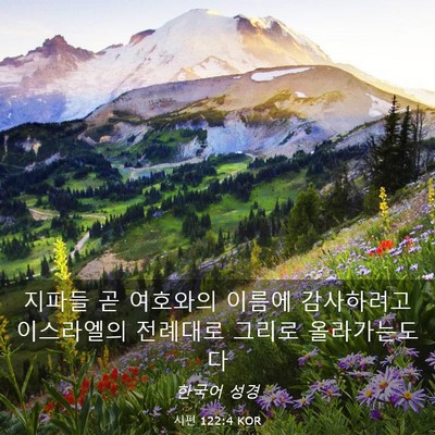 Picture 03 - 시편 122:4 KOR - 지파들 곧 여호와의 이름에 - Bible Verse Picture