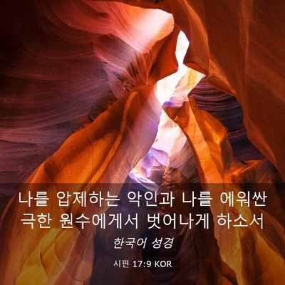 Picture 03 - 시편 17:9 KOR - 나를 압제하는 악인과 나를 에워싼 - Bible Verse Picture