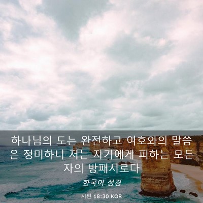 Picture 03 - 시편 18:30 KOR - 하나님의 도는 완전하고 여호와의 - Bible Verse Picture