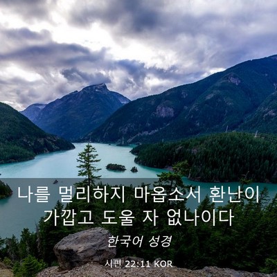 Picture 03 - 시편 22:11 KOR - 나를 멀리하지 마옵소서 환난이 - Bible Verse Picture