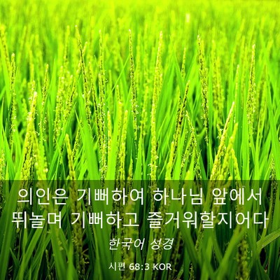 Picture 03 - 시편 68:3 KOR - 의인은 기뻐하여 하나님 앞에서 - Bible Verse Picture