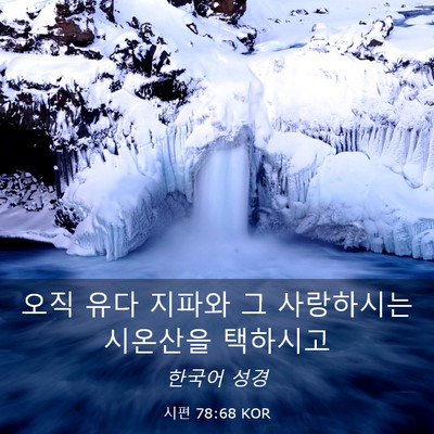 Picture 03 - 시편 78:68 KOR - 오직 유다 지파와 그 사랑하시는 - Bible Verse Picture