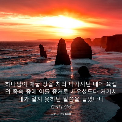 Picture 03 - 시편 81:5 KOR - 하나님이 애굽 땅을 치러 나가시던 - Bible Verse Picture