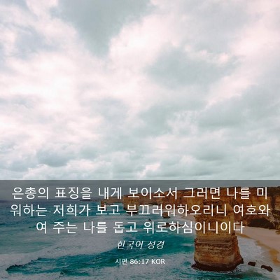 Picture 03 - 시편 86:17 KOR - 은총의 표징을 내게 보이소서 그러면 - Bible Verse Picture