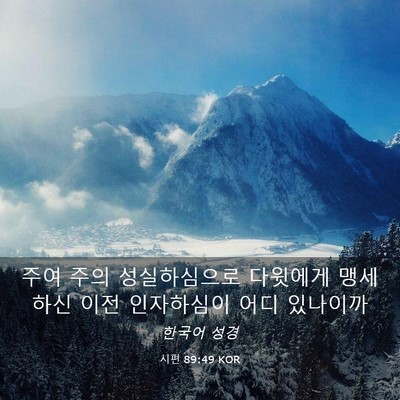 Picture 03 - 시편 89:49 KOR - 주여 주의 성실하심으로 다윗에게 - Bible Verse Picture