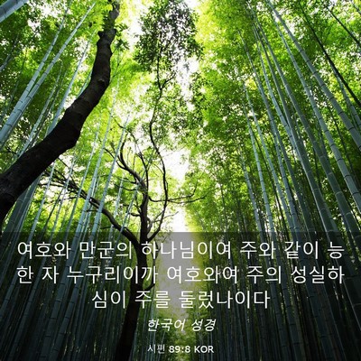 Picture 03 - 시편 89:8 KOR - 여호와 만군의 하나님이여 주와 같이 - Bible Verse Picture