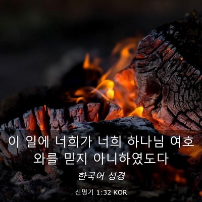 Picture 03 - 신명기 1:32 KOR - 이 일에 너희가 너희 하나님 - Bible Verse Picture