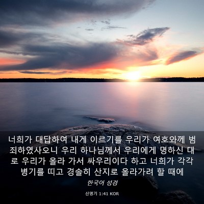 Picture 03 - 신명기 1:41 KOR - 너희가 대답하여 내게 이르기를 - Bible Verse Picture