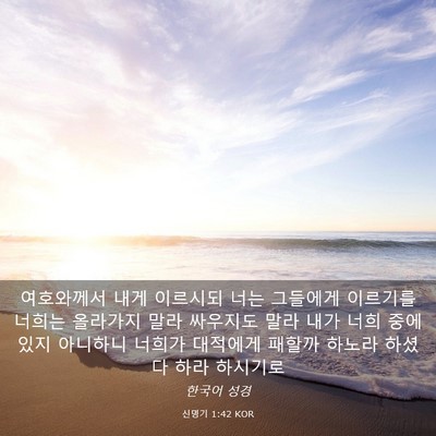 Picture 03 - 신명기 1:42 KOR - 여호와께서 내게 이르시되 너는 - Bible Verse Picture