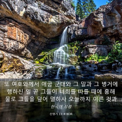 Picture 03 - 신명기 11:4 KOR - 또 여호와께서 애굽 군대와 그 말과 - Bible Verse Picture