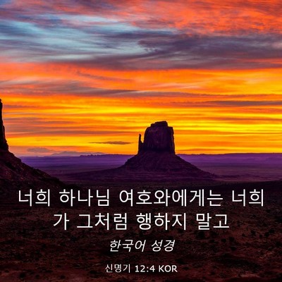 Picture 03 - 신명기 12:4 KOR - 너희 하나님 여호와에게는 너희가 - Bible Verse Picture
