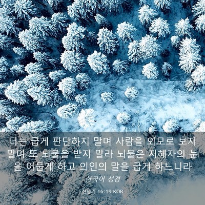 Picture 03 - 신명기 16:19 KOR - 너는 굽게 판단하지 말며 사람을 - Bible Verse Picture