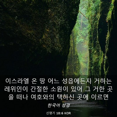 Picture 03 - 신명기 18:6 KOR - 이스라엘 온 땅 어느 성읍에든지 - Bible Verse Picture