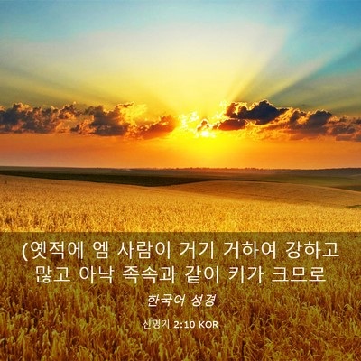 Picture 03 - 신명기 2:10 KOR - (옛적에 엠 사람이 거기 거하여 - Bible Verse Picture