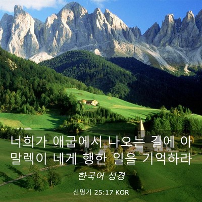 Picture 03 - 신명기 25:17 KOR - 너희가 애굽에서 나오는 길에 - Bible Verse Picture