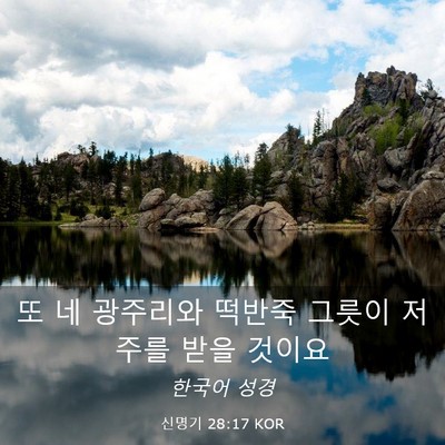 Picture 03 - 신명기 28:17 KOR - 또 네 광주리와 떡반죽 그릇이 - Bible Verse Picture