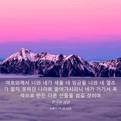 Picture 03 - 신명기 28:36 KOR - 여호와께서 너와 네가 세울 네 - Bible Verse Picture