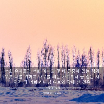 Picture 03 - 신명기 29:11 KOR - 너희 유아들과 너희 아내와 및 네 - Bible Verse Picture