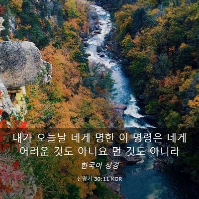 Picture 03 - 신명기 30:11 KOR - 내가 오늘날 네게 명한 이 명령은 - Bible Verse Picture
