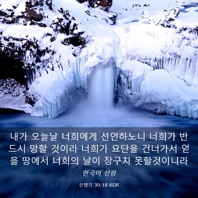 Picture 03 - 신명기 30:18 KOR - 내가 오늘날 너희에게 선언하노니 - Bible Verse Picture