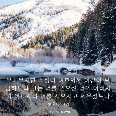 Picture 03 - 신명기 32:6 KOR - 우매무지한 백성아 여호와께 이같이 - Bible Verse Picture