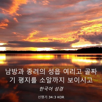 Picture 03 - 신명기 34:3 KOR - 남방과 종려의 성읍 여리고 골짜기 - Bible Verse Picture