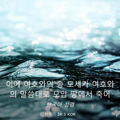 Picture 03 - 신명기 34:5 KOR - 이에 여호와의 종 모세가 여호와의 - Bible Verse Picture