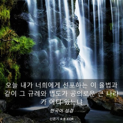 Picture 03 - 신명기 4:8 KOR - 오늘 내가 너희에게 선포하는 이 - Bible Verse Picture
