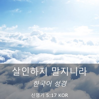 Picture 03 - 신명기 5:17 KOR - 살인하지 - Bible Verse Picture