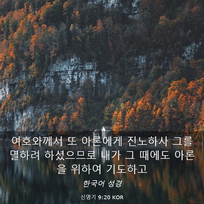 Picture 03 - 신명기 9:20 KOR - 여호와께서 또 아론에게 진노하사 - Bible Verse Picture