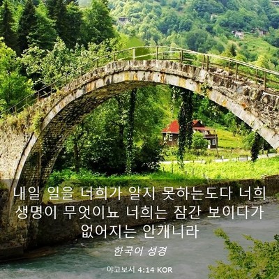Picture 03 - 야고보서 4:14 KOR - 내일 일을 너희가 알지 못하는도다 - Bible Verse Picture
