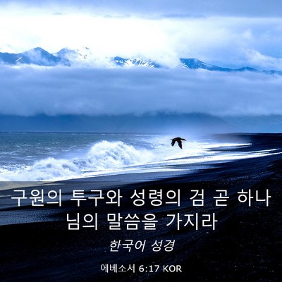 Picture 03 - 에베소서 6:17 KOR - 구원의 투구와 성령의 검 곧 - Bible Verse Picture
