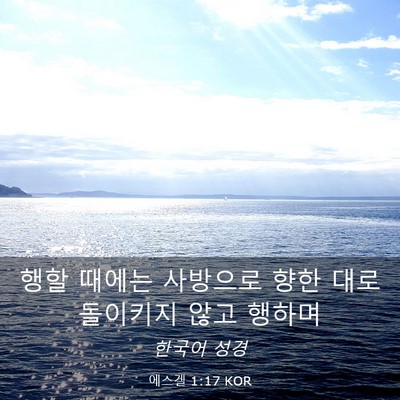 Picture 03 - 에스겔 1:17 KOR - 행할 때에는 사방으로 향한 대로 - Bible Verse Picture