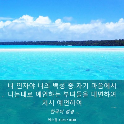 Picture 03 - 에스겔 13:17 KOR - 너 인자야 너의 백성 중 자기 - Bible Verse Picture