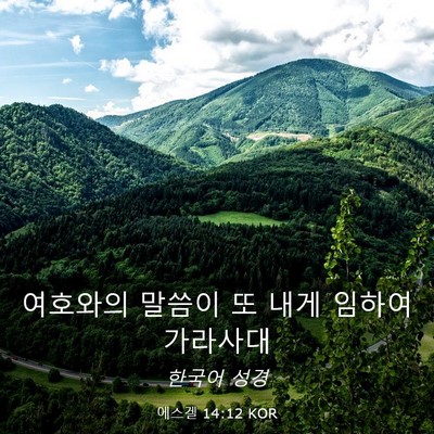 Picture 03 - 에스겔 14:12 KOR - 여호와의 말씀이 또 내게 임하여 - Bible Verse Picture