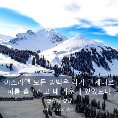 Picture 03 - 에스겔 22:6 KOR - 이스라엘 모든 방백은 각기 권세대로 - Bible Verse Picture