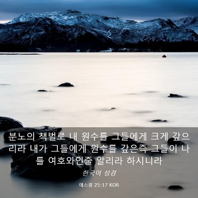 Picture 03 - 에스겔 25:17 KOR - 분노의 책벌로 내 원수를 그들에게 - Bible Verse Picture